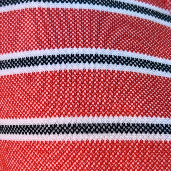 NWT Tommy Hilfiger Anywhere Halter Bikini Top Striped Orange/Navy/White - Picture 7 of 14